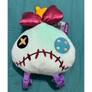 Disney Lilo & Stitch Scrump Head Shaped Plush Backpack BioWorld NWT